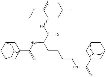 N2,N6-ビス(1-アダマンチルカルボニル)-L-Lys-L-Leu-OMe 化学構造式