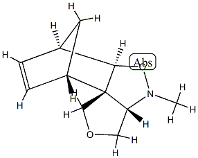 6,9-Methano-1H,3H,9H-furo[3,4-c][1,2]benzisoxazole,3a,4,5a,6-tetrahydro-4-methyl-,(3aR,5aS,6S,9R,9aS)-rel-(9CI) Structure