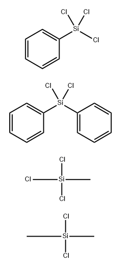 Silane, dichlorodimethyl-, polymer with dichlorodiphenylsilane, trichloromethylsilane and trichlorophenylsilane Struktur