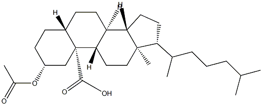 2α-Acetyloxy-5α-cholestan-19-oic acid,28809-58-7,结构式