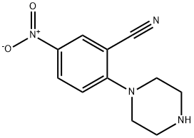 5-nitro-2-piperazin-1-ylbenzonitrile, 288251-86-5, 结构式