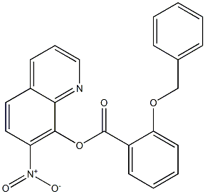 7-ニトロ-8-キノリル=o-(ベンジルオキシ)ベンゾアート 化学構造式