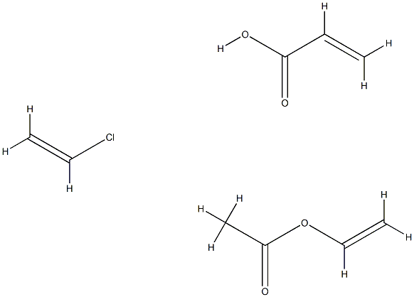 2-Propenoic acid, polymer with chloroethene and ethenyl acetate Structure