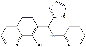 7-[(2-吡啶基氨基)-2-噻吩基甲基]-8-喹啉醇 结构式