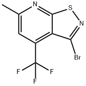 3-溴-6-甲基-4-(三氟甲基)异噻唑并[5,4-B]吡啶, 296797-19-8, 结构式
