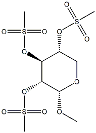 Methyl 2-O,3-O,4-O-tri(methylsulfonyl)-α-D-xylopyranoside,29709-78-2,结构式