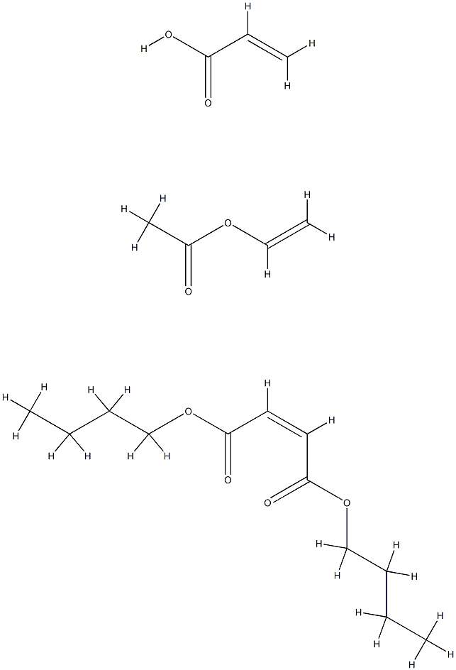 2-Butenedioic acid (Z)-, dibutyl ester, polymer with ethenyl acetate and 2-propenoic acid Structure