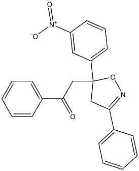 α-[5-(m-Nitrophenyl)-3-phenyl-2-isoxazolin-5-yl]acetophenone Struktur