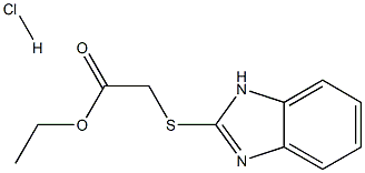 ethyl 2-(1H-benzo[d]imidazol-2-ylthio)acetate hydrochloride Structure