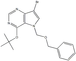 5H-Pyrrolo3,2-dpyrimidine, 7-bromo-4-(1,1-dimethylethoxy)-5-(phenylmethoxy)methyl- 结构式