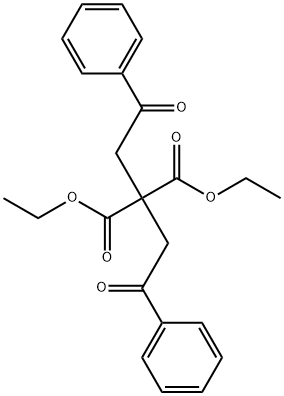 diethyl 2,2-bis(2-oxo-2-phenylethyl)malonate Struktur
