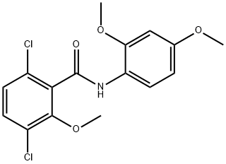 3,6-dichloro-N-(2,4-dimethoxyphenyl)-2-methoxybenzamide Structure