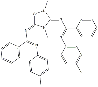 302936-63-6 N-(2,4-dimethyl-5-{[[(4-methylphenyl)imino](phenyl)methyl]imino}-1,2,4-thiadiazolidin-3-ylidene)-N'-(4-methylphenyl)benzenecarboximidamide