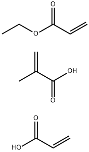 2-Propenoic acid, 2-methyl-, polymer with ethyl 2-propenoate and 2-propenoic acid Structure