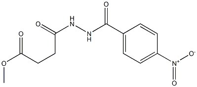 methyl 4-[2-(4-nitrobenzoyl)hydrazino]-4-oxobutanoate 化学構造式