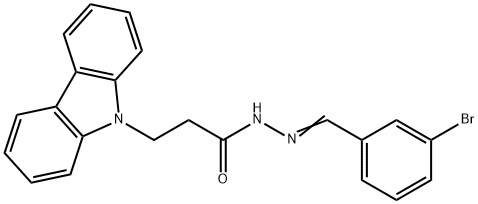 (E)-N-(3-bromobenzylidene)-3-(9H-carbazol-9-yl)propanehydrazide Structure