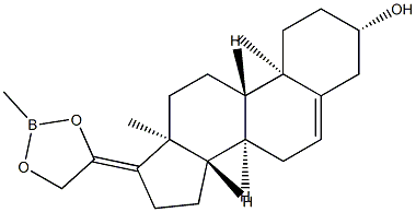 20,21-(Methylboranediylbisoxy)pregna-5,17(20)-dien-3β-ol Struktur