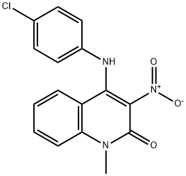 4-(4-chloroanilino)-3-nitro-1-methyl-2(1H)-quinolinone,309739-05-7,结构式