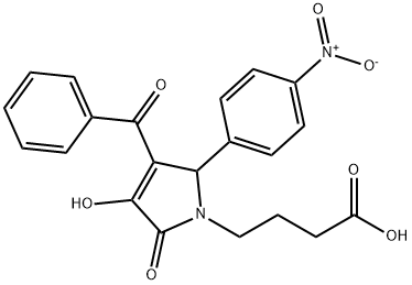 4-(3-benzoyl-4-hydroxy-2-{4-nitrophenyl}-5-oxo-2,5-dihydro-1H-pyrrol-1-yl)butanoic acid,309922-43-8,结构式