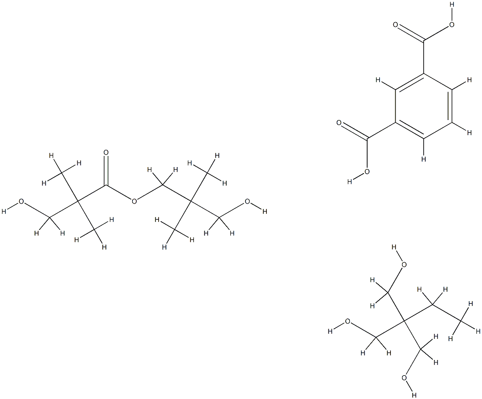 1,3-Benzenedicarboxylic acid, polymer with 2-ethyl-2-(hydroxymethyl)-1,3-propanediol and 3-hydroxy-2,2-dimethylpropyl 3-hydroxy-2,2-dimethylpropanoate 结构式