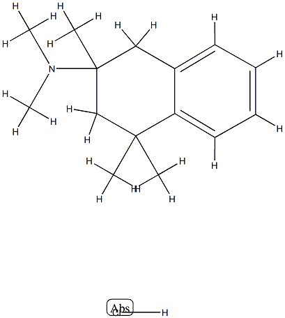 2-Naphthalenamine,1,2,3,4-tetrahydro-N,N,2,4,4-pentamethyl-, hydrochloride (1:1),31209-76-4,结构式