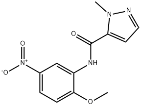 N-{5-nitro-2-methoxyphenyl}-1-methyl-1H-pyrazole-5-carboxamide Structure