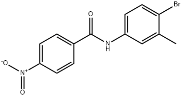 N-(4-bromo-3-methylphenyl)-4-nitrobenzamide 结构式