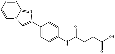 4-[(4-imidazo[1,2-a]pyridin-2-ylphenyl)amino]-4-oxobutanoic acid Structure