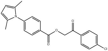 2-(4-chlorophenyl)-2-oxoethyl 4-(2,5-dimethyl-1H-pyrrol-1-yl)benzoate,313392-16-4,结构式