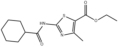 ethyl 2-(cyclohexanecarboxamido)-4-methylthiazole-5-carboxylate Structure