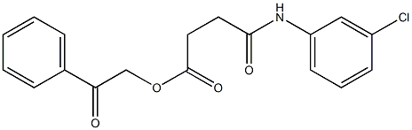 2-oxo-2-phenylethyl 4-(3-chloroanilino)-4-oxobutanoate Structure