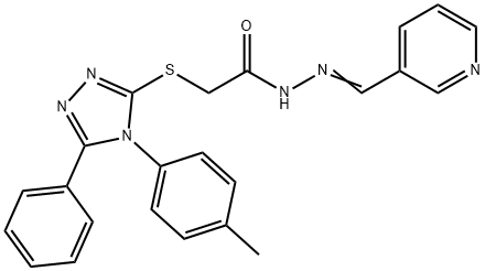 314071-40-4 2-{[4-(4-methylphenyl)-5-phenyl-4H-1,2,4-triazol-3-yl]sulfanyl}-N'-(3-pyridinylmethylene)acetohydrazide