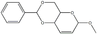 alpha-D-erythro-Hex-2-enopyranoside, methyl 2,3-dideoxy-4,6-O-(phenylm ethylene)- Structure