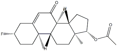 17β-(Acetyloxy)-3β-fluoroandrost-5-en-7-one 结构式