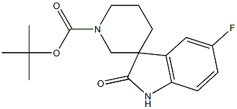 tert-butyl 5-fluoro-2-oxospiro[indoline-3,3'-piperidine]-1'-carboxylate Structure