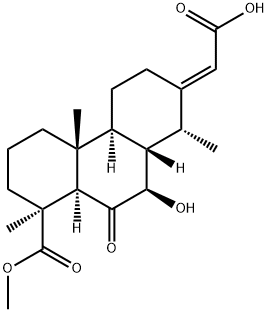 (1S,4bα,8aβ,10aα)-Tetradecahydro-7-[(E)-carboxymethylene]-9β-hydroxy-1,4aβ,8α-trimethyl-10-oxo-1β-phenanthrenecarboxylic acid 1-methyl ester Structure