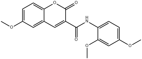 N-(2,4-dimethoxyphenyl)-6-methoxy-2-oxo-2H-chromene-3-carboxamide 化学構造式