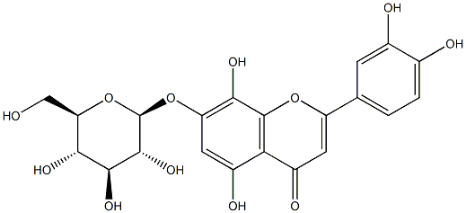 海波拉亭-7-O-Β-D-吡喃葡萄糖苷, 32455-43-9, 结构式