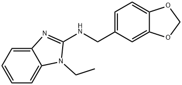 N-(1,3-benzodioxol-5-ylmethyl)-1-ethyl-1H-benzimidazol-2-amine Structure