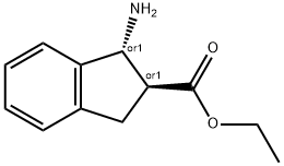 1H-Indene-2-carboxylicacid,1-amino-2,3-dihydro-,ethylester,(1R,2S)-rel-(9CI) Structure