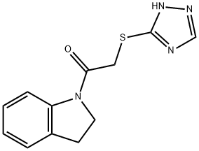 1-[(4H-1,2,4-triazol-3-ylsulfanyl)acetyl]indoline 结构式