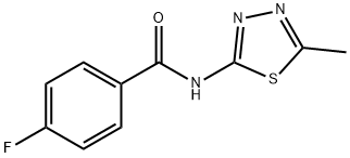 4-fluoro-N-(5-methyl-1,3,4-thiadiazol-2-yl)benzamide Structure