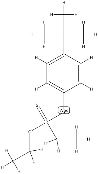 エチルジチオホスホン酸=S-[4-(1,1-ジメチルエチル)フェニル]O-エチル 化学構造式