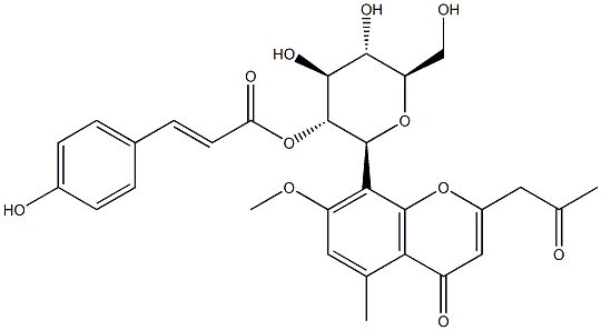 7-O-甲基芦荟新甙A, 329361-25-3, 结构式