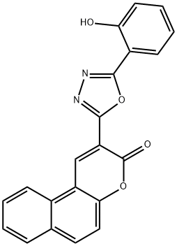 2-[5-(2-hydroxyphenyl)-1,3,4-oxadiazol-2-yl]-3H-benzo[f]chromen-3-one 化学構造式