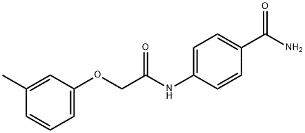 4-{[(3-methylphenoxy)acetyl]amino}benzamide 结构式