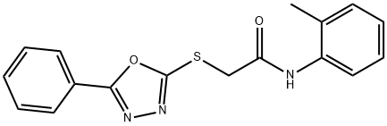 332101-24-3 N-(2-methylphenyl)-2-[(5-phenyl-1,3,4-oxadiazol-2-yl)sulfanyl]acetamide