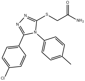 2-{[5-(4-chlorophenyl)-4-(4-methylphenyl)-4H-1,2,4-triazol-3-yl]sulfanyl}acetamide,332947-91-8,结构式