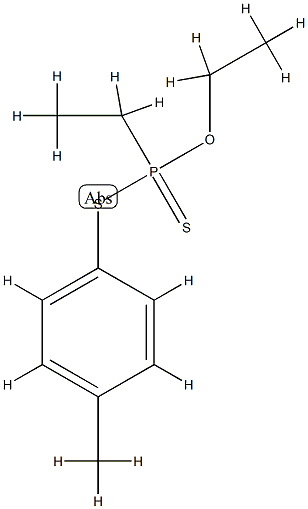 エチルホスホノジチオ酸O-エチルS-p-トリル 化学構造式