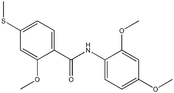 N-(2,4-dimethoxyphenyl)-2-methoxy-4-(methylsulfanyl)benzamide,335397-33-6,结构式